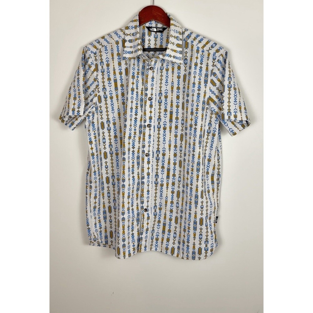 North Face Button Up Shirt Size XL Short Sleeve Tribal Aztec Native Southwest